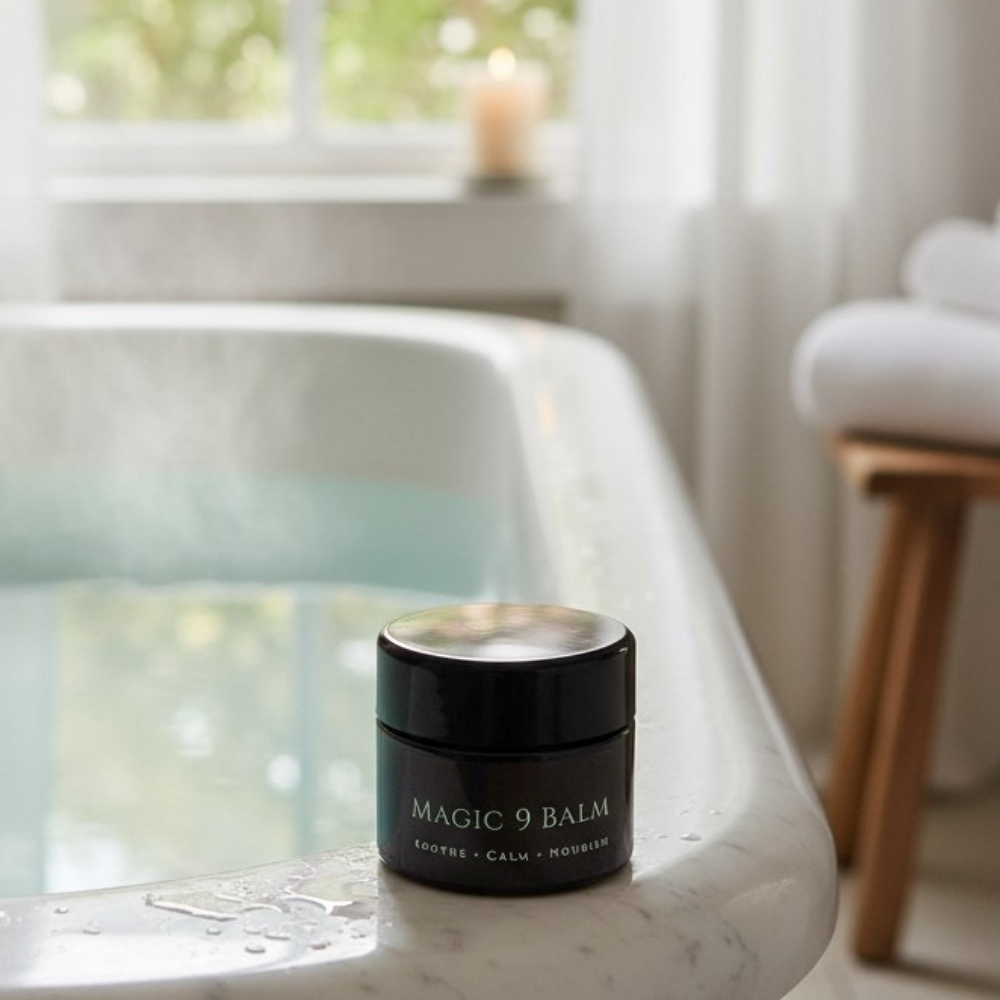 Add Magic 9 Balm to your bath to relax and soothe aching muscles